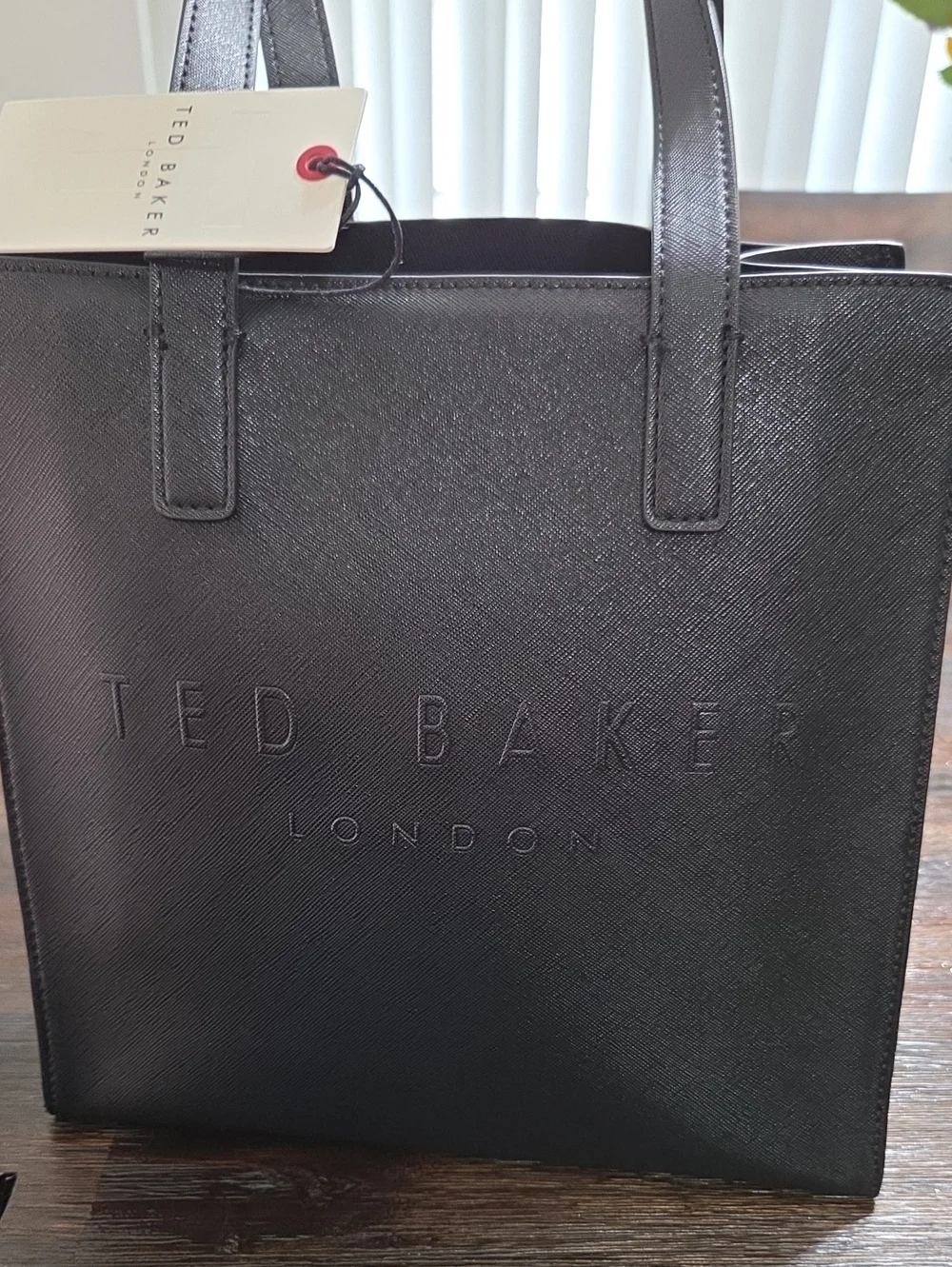 Ted Baker Black Embossed Leathe Small Tote Bag